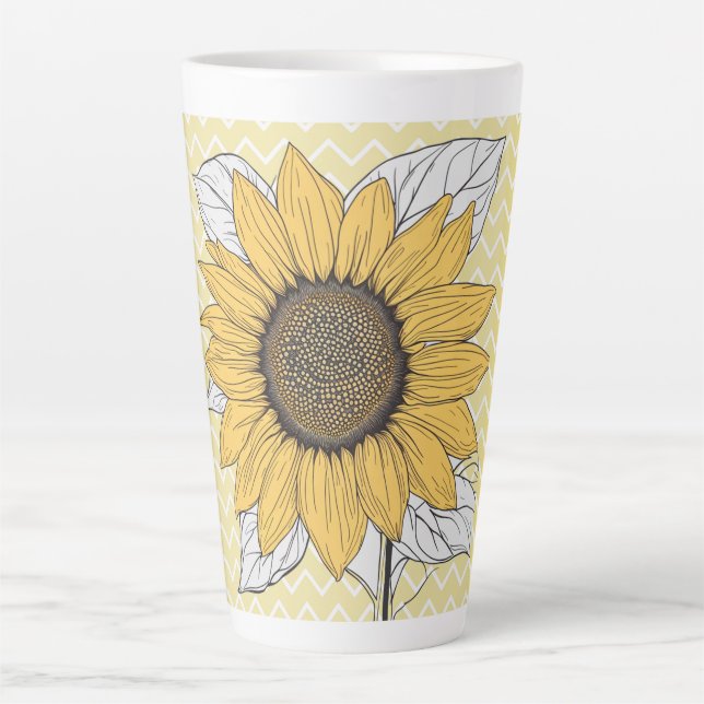 Taza De Café Latte "Girasol" (Anverso)