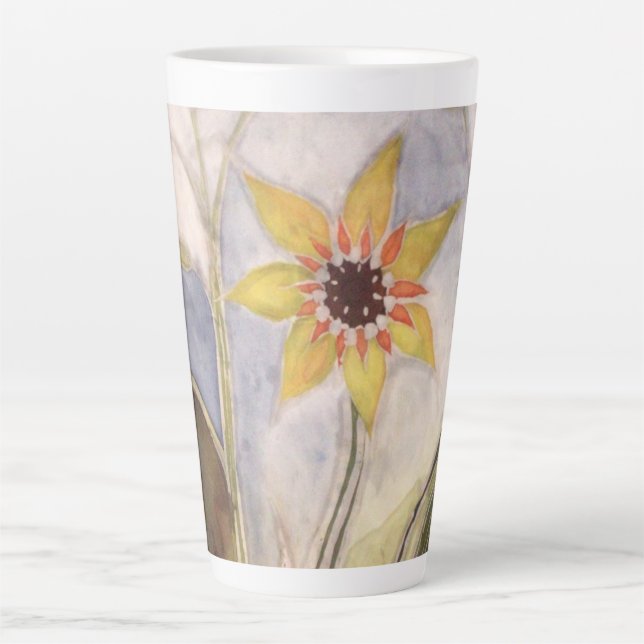Taza De Café Latte Girasol (Anverso)