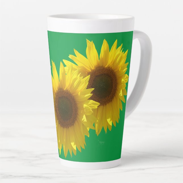Taza De Café Latte Girasol Resplandor  (Ángulo derecho)