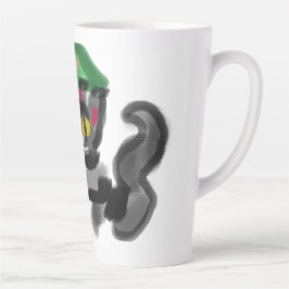 Taza De Café Latte Girasoles gato negro