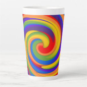 Taza De Café Latte giro arco iris