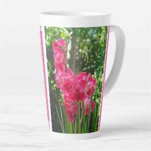 Taza De Café Latte Gladiolus Flowers Collage Latte Mug