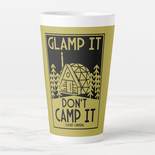Taza De Café Latte Glamping de lujo (Anverso)