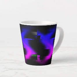Taza De Café Latte Glitch Plasma Black