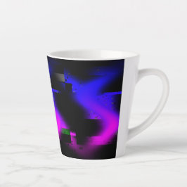 Taza De Café Latte Glitch Plasma Black