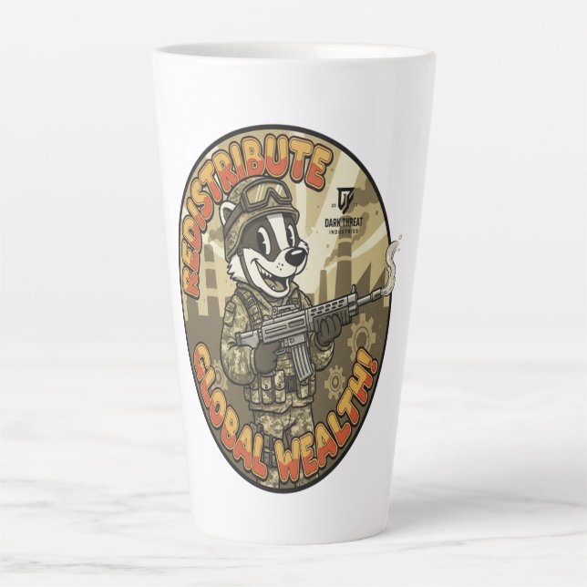 Taza De Café Latte Global Wealth Badger Latte Mug (Anverso)