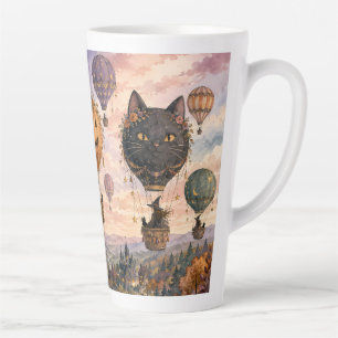 Taza De Café Latte Globo aerostático de fantasía caprichosa de Hallow