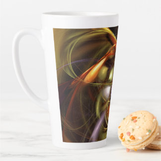 Taza De Café Latte Globos y Cintas Abstracto