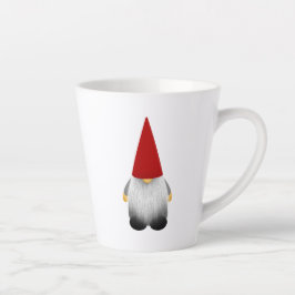 Taza De Café Latte Gnome Navidades con barba