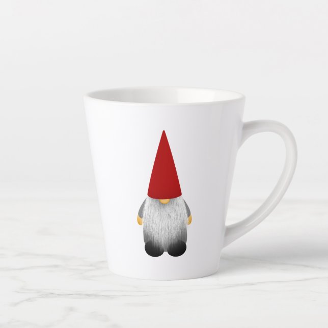 Taza De Café Latte Gnome Navidades con barba (Derecha)