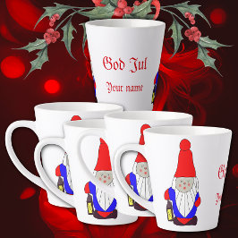 Taza De Café Latte Gnome, Navidades de Suecia
