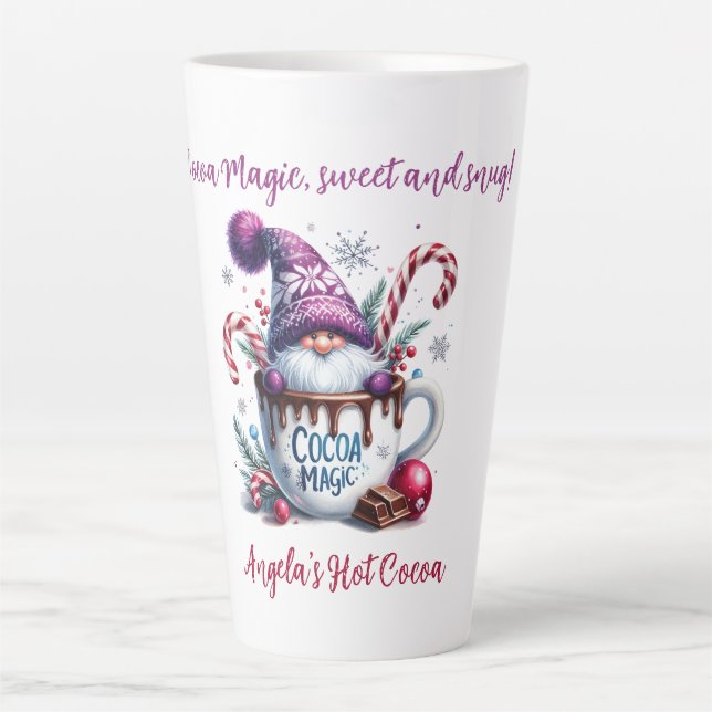 Taza De Café Latte Gnomo Mágico de Cacao (Anverso)