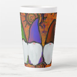 TAZA DE CAFÉ LATTE  GNOMOS                