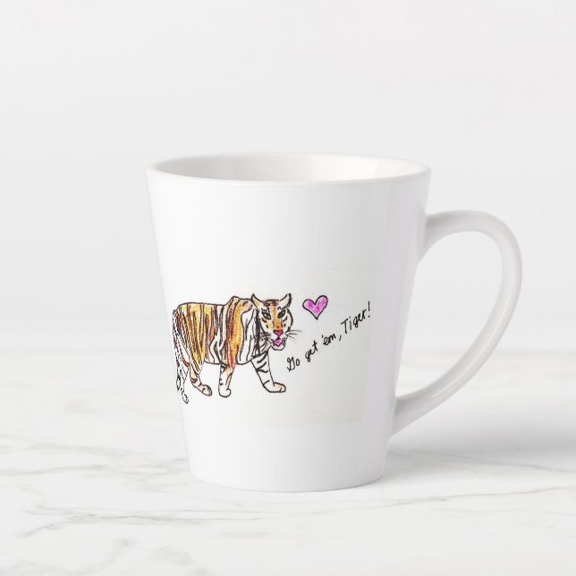 Taza De Café Latte Go get 'em, tiger Mug (Derecha)
