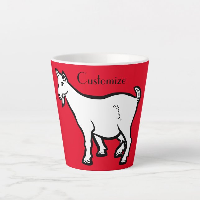 Taza De Café Latte Goat Animal Thunder_Cove (Anverso)