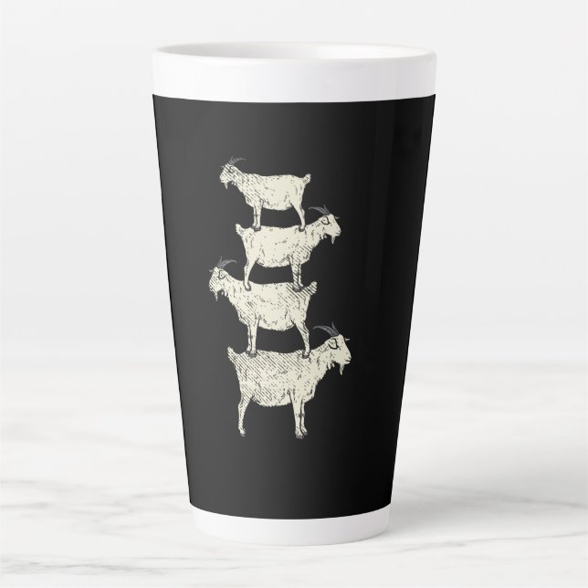 Taza De Café Latte Goat Retro (Anverso)