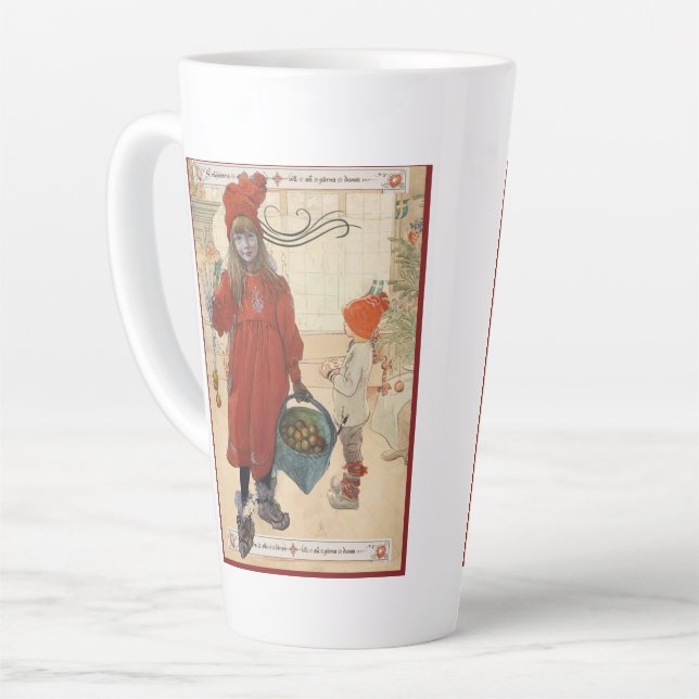 Taza De Café Latte God Jul Helgkort Stationery (Ángulo izquierdo)