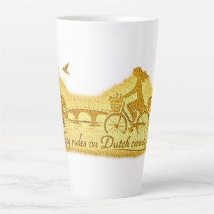 Taza De Café Latte GoldAmsterdam Imagen Mínima Arrugada