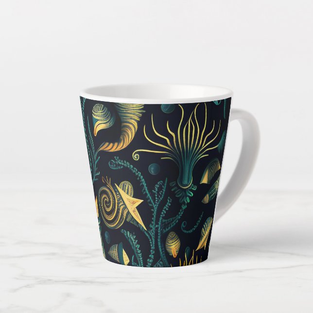 Taza De Café Latte Golden Reefs (Ángulo derecho)