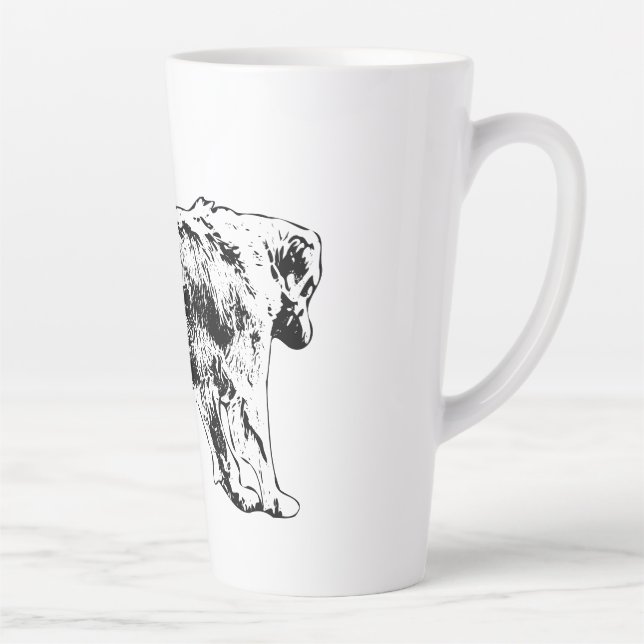 Taza De Café Latte Golden Retriever Holiday Brew (Derecha)