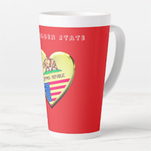 Taza De Café Latte Golden State California Fun