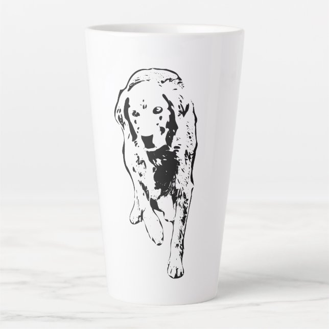 Taza De Café Latte Golden Stride Through Autumn Light (Anverso)