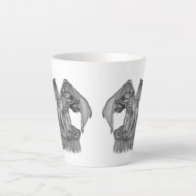 Taza De Café Latte Golem Gargoyle (Anverso)