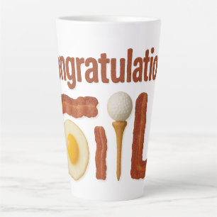 Taza De Café Latte Golf Felicitaciones Desayuno temático para Golfer