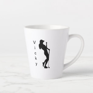 Taza De Café Latte Golf femenino personalizado