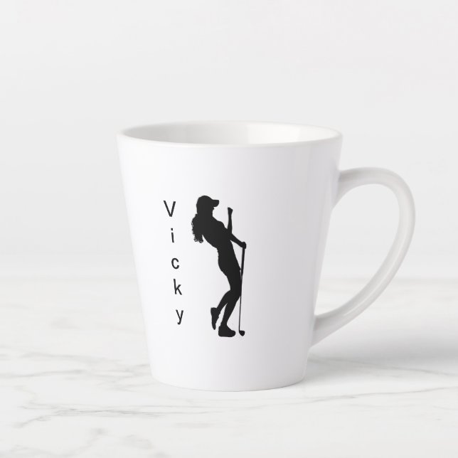 Taza De Café Latte Golf femenino personalizado (Derecha)