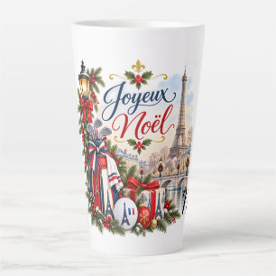 Taza De Café Latte Golf Navidad en París Francia