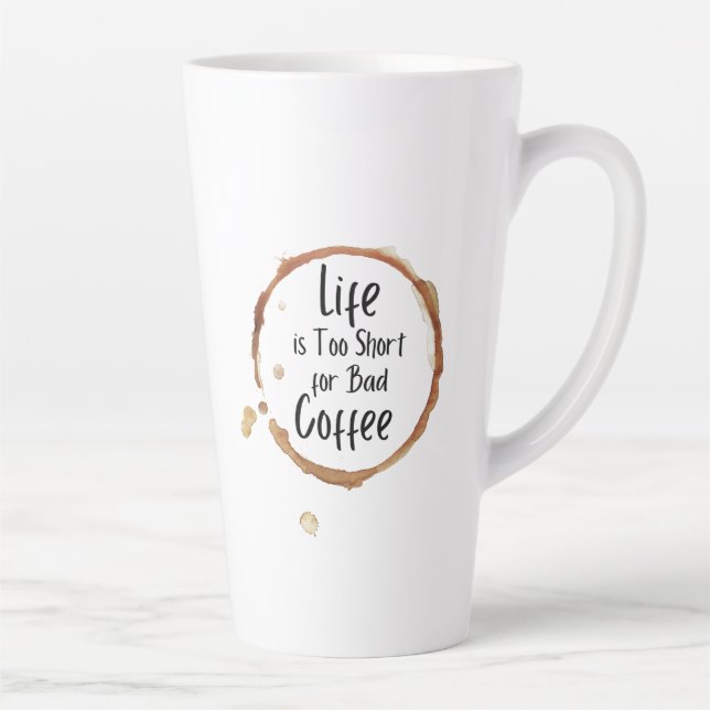 Taza De Café Latte Good Coffee Only Latte Mug (Derecha)