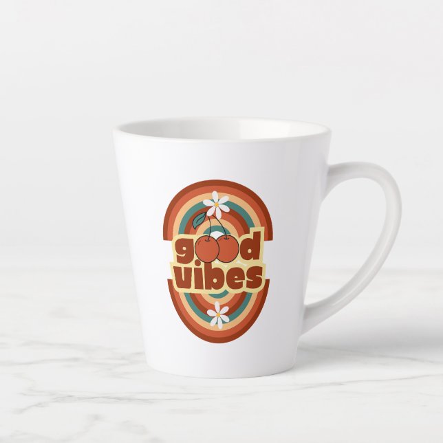 Taza De Café Latte Good Vibes (Derecha)