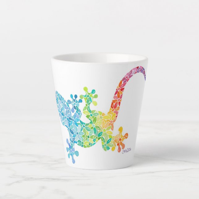 Taza De Café Latte Gordie the Gecko Latte Mug (Anverso)