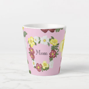 Taza De Café Latte Gorgoous Wild Rosa editable
