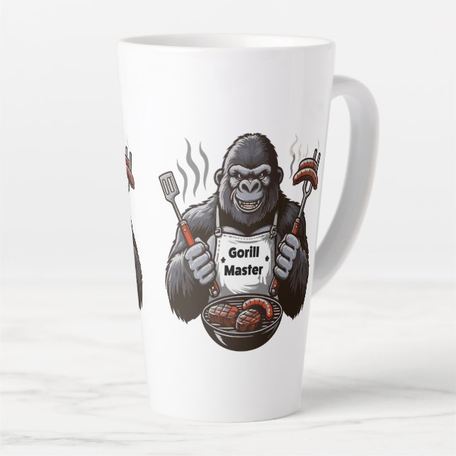 Taza De Café Latte Gorilla Grill Master (Ángulo derecho)