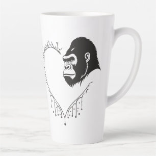 Taza De Café Latte Gorilla Heartbeat