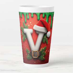 Taza De Café Latte Gorra de Santa Festiva V para Decoración de Invier