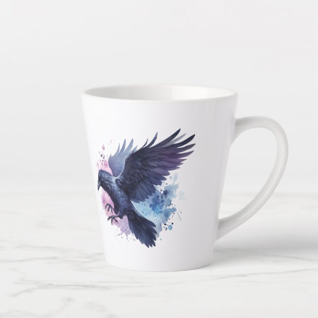 Taza De Café Latte Goth Raven Coffee Mug Dark Aesthetic  (Derecha)