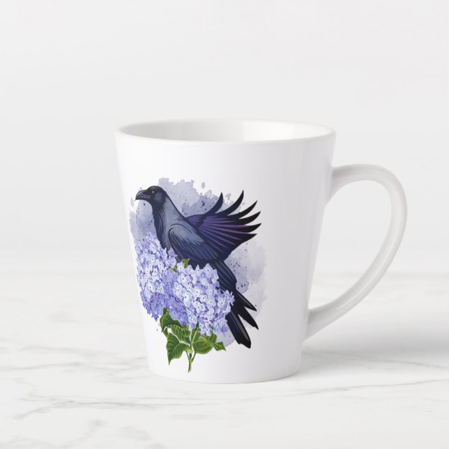 Taza De Café Latte Goth Raven Coffee Mug Dark Aesthetic  (Derecha)