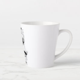 Taza De Café Latte Gótico Black Crow and Lace Valentte Latte Cup