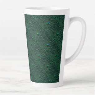 Taza De Café Latte Gotitas de agua en metal verde