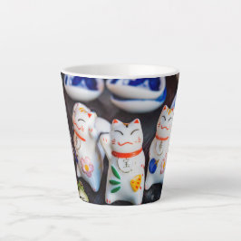 Taza De Café Latte Grabando figuras de gatos