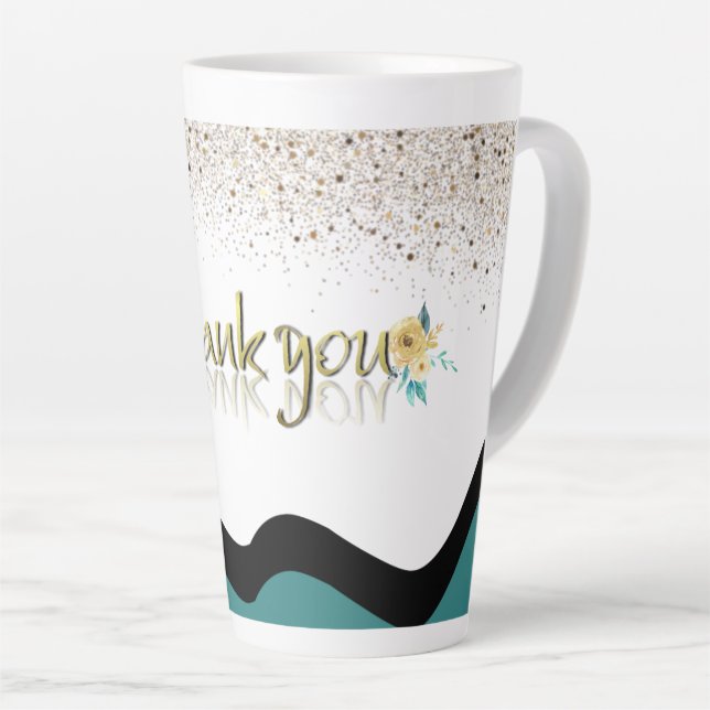 Taza De Café Latte gracias (Ángulo derecho)