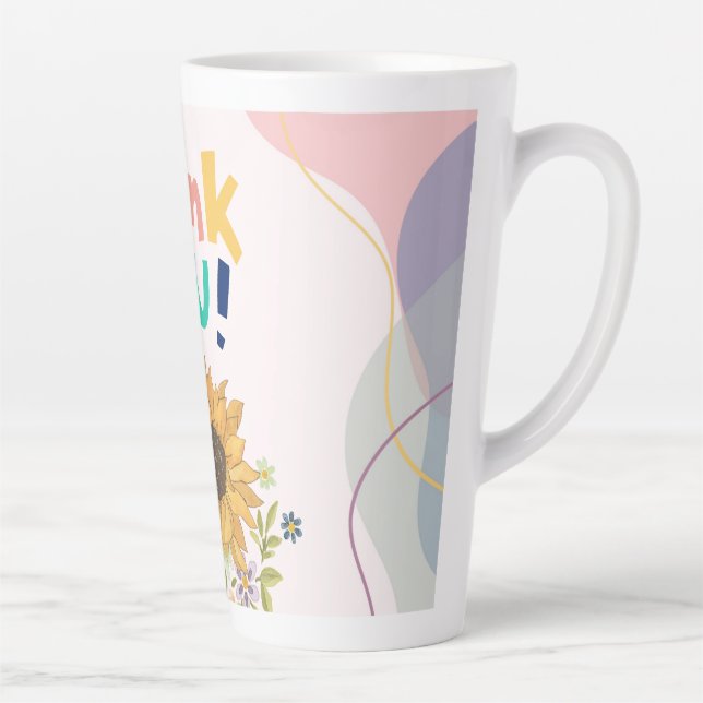 Taza De Café Latte ¡Gracias! (Derecha)