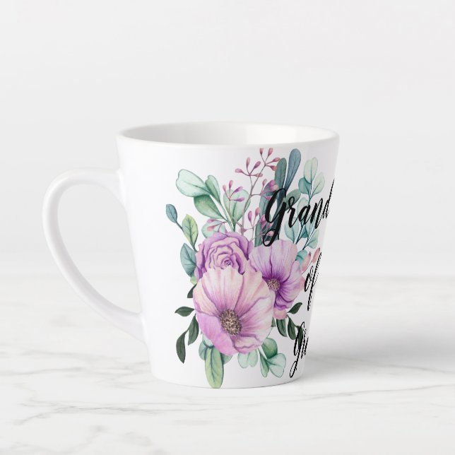 Taza De Café Latte Gracias abuela Groom o Bride Purple (Izquierda)
