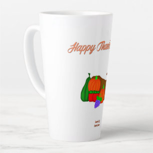 Taza De Café Latte Gracias Cornucopia Large Latte Mug