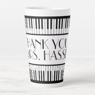 Taza De Café Latte Gracias profesor de música Coffee Mug