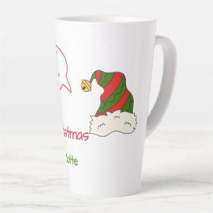 Taza De Café Latte Graciosa foto de nieto en Navidades Gorras navideñ