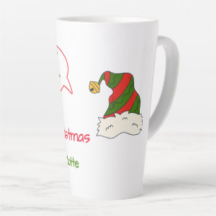 Taza De Café Latte Graciosa foto de nieto en Navidades Gorras navideñ